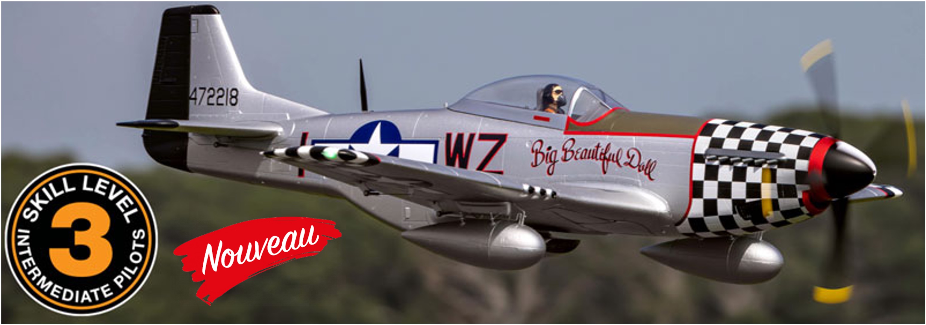 E-flite Big Beautiful Doll P51D Mustang EFL-3359 EFL-3360